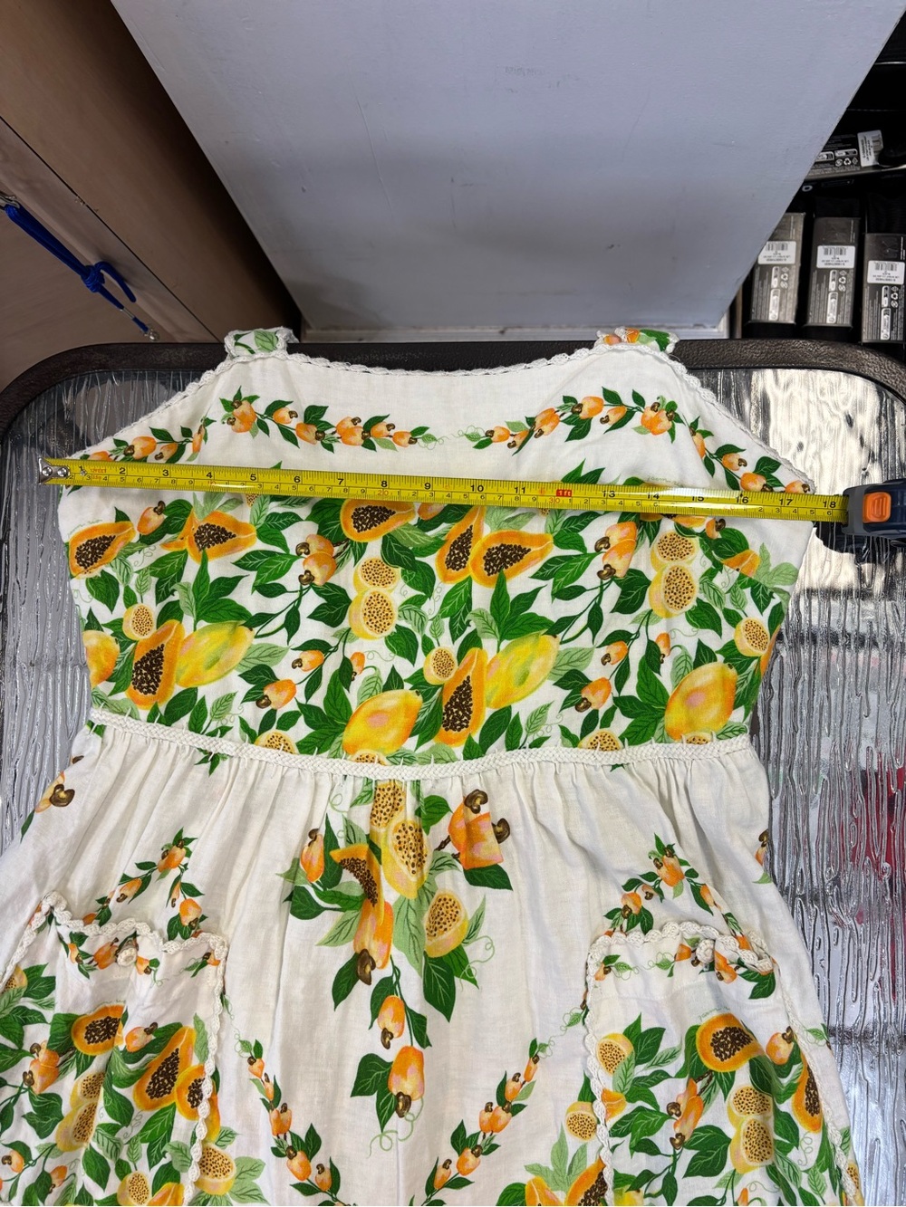 Farm Rio Papaya Salad Scarf Maxi dress - White and Yellow - Picture 13 of 16